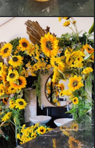 Decoração com girassóis